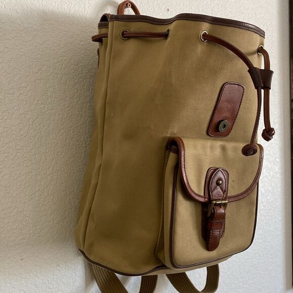 VINTAGE GUESS Canvas with Leather Trim Backpack - Picture 3 of 16